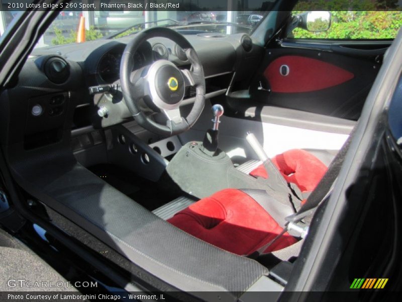 Phantom Black / Black/Red 2010 Lotus Exige S 260 Sport