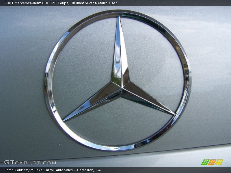 Brilliant Silver Metallic / Ash 2001 Mercedes-Benz CLK 320 Coupe