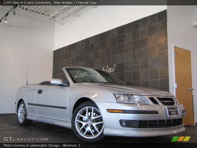 Silver Metallic / Charcoal Gray 2005 Saab 9-3 Aero Convertible