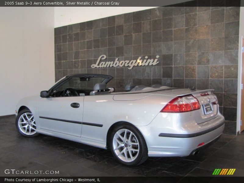 Silver Metallic / Charcoal Gray 2005 Saab 9-3 Aero Convertible