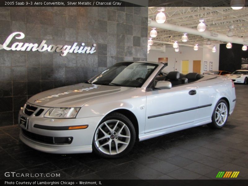 Silver Metallic / Charcoal Gray 2005 Saab 9-3 Aero Convertible