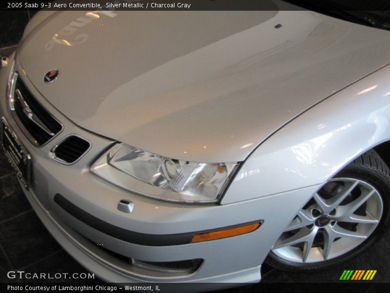 Silver Metallic / Charcoal Gray 2005 Saab 9-3 Aero Convertible