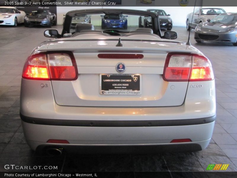 Silver Metallic / Charcoal Gray 2005 Saab 9-3 Aero Convertible