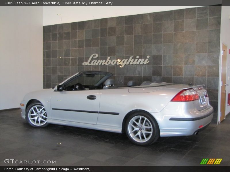 Silver Metallic / Charcoal Gray 2005 Saab 9-3 Aero Convertible