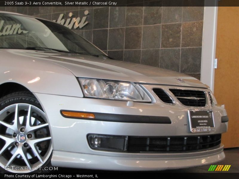 Silver Metallic / Charcoal Gray 2005 Saab 9-3 Aero Convertible