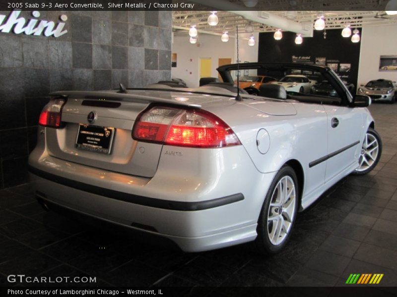 Silver Metallic / Charcoal Gray 2005 Saab 9-3 Aero Convertible