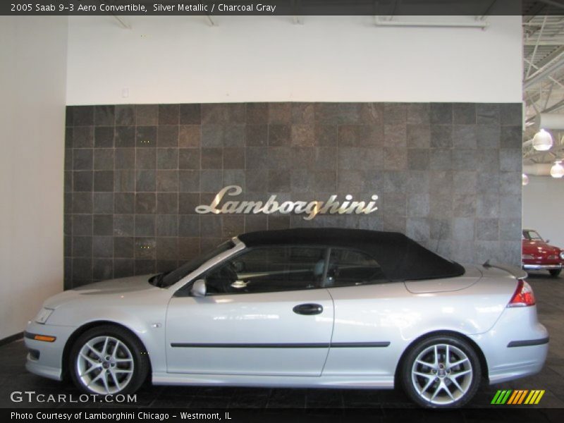 Silver Metallic / Charcoal Gray 2005 Saab 9-3 Aero Convertible