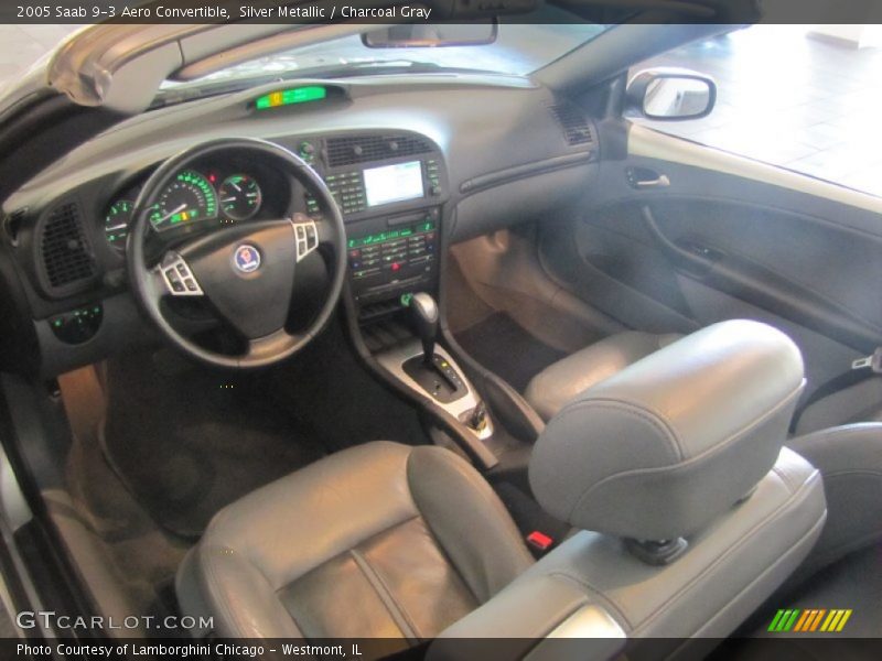 Silver Metallic / Charcoal Gray 2005 Saab 9-3 Aero Convertible
