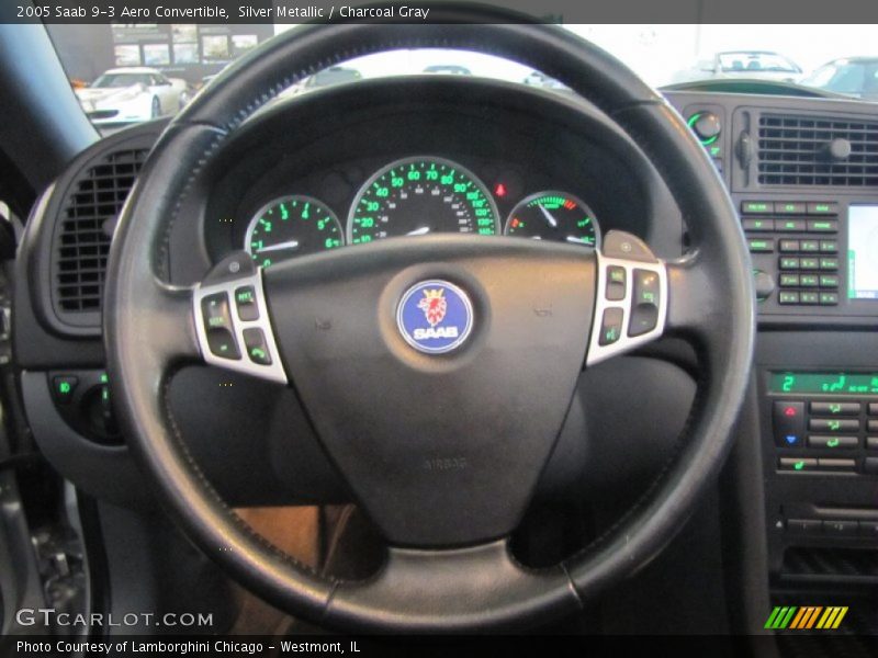 Silver Metallic / Charcoal Gray 2005 Saab 9-3 Aero Convertible