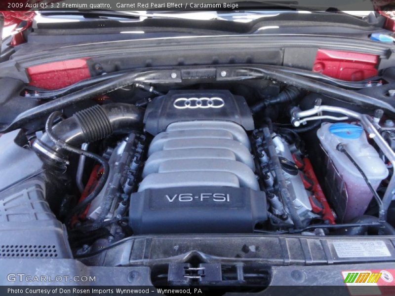 Garnet Red Pearl Effect / Cardamom Beige 2009 Audi Q5 3.2 Premium quattro