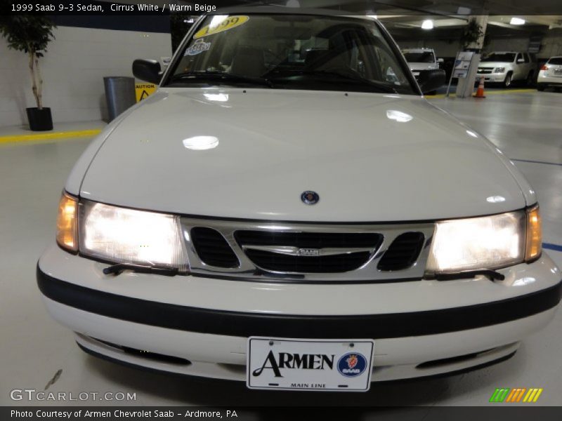 Cirrus White / Warm Beige 1999 Saab 9-3 Sedan
