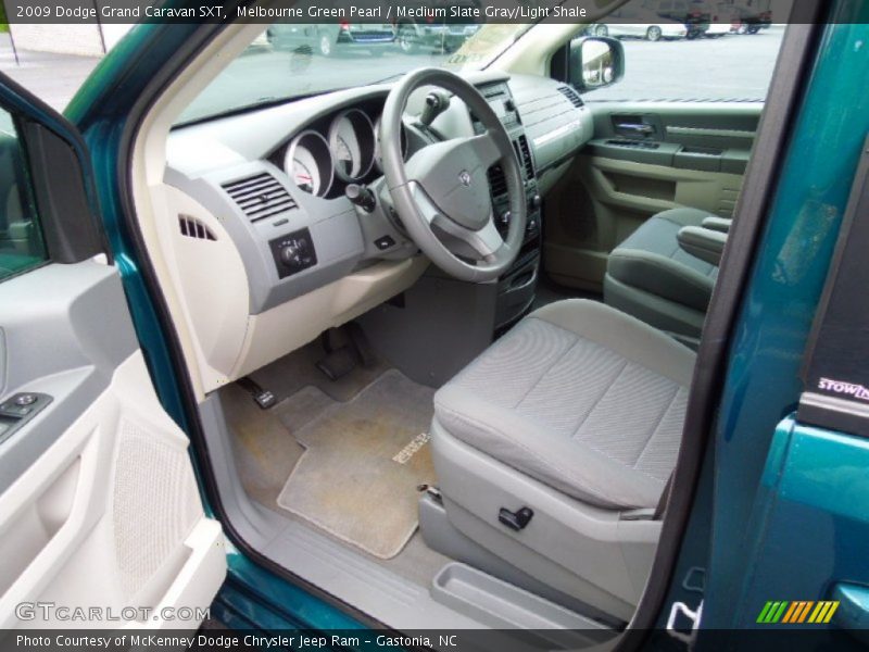 Melbourne Green Pearl / Medium Slate Gray/Light Shale 2009 Dodge Grand Caravan SXT