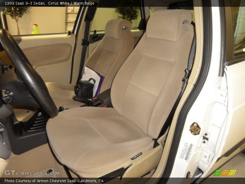 Cirrus White / Warm Beige 1999 Saab 9-3 Sedan