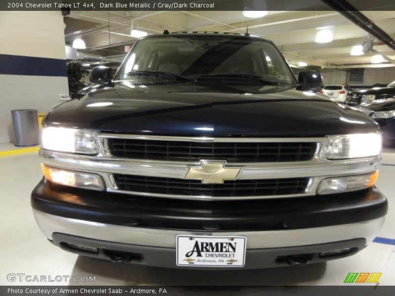 Dark Blue Metallic / Gray/Dark Charcoal 2004 Chevrolet Tahoe LT 4x4
