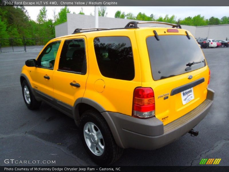 Chrome Yellow / Medium Graphite 2002 Ford Escape XLT V6 4WD