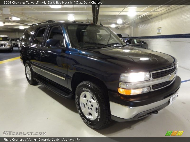 Dark Blue Metallic / Gray/Dark Charcoal 2004 Chevrolet Tahoe LT 4x4