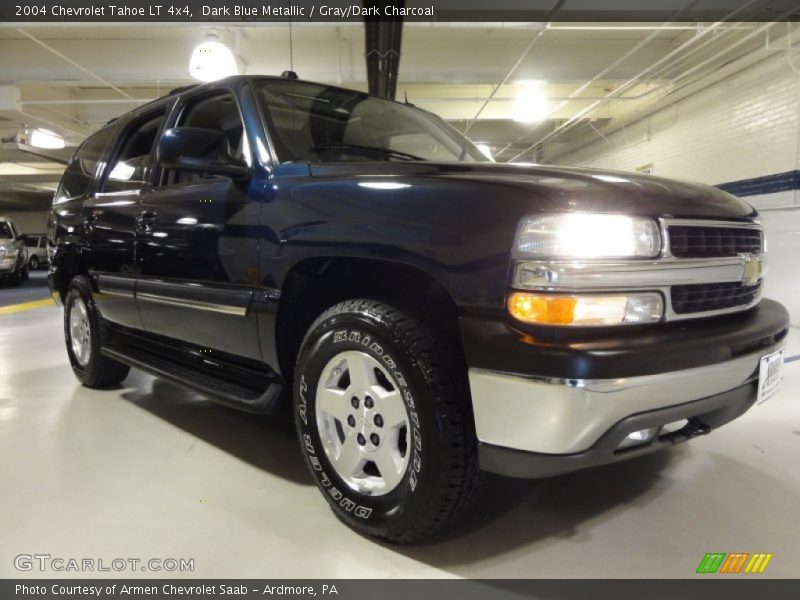 Dark Blue Metallic / Gray/Dark Charcoal 2004 Chevrolet Tahoe LT 4x4