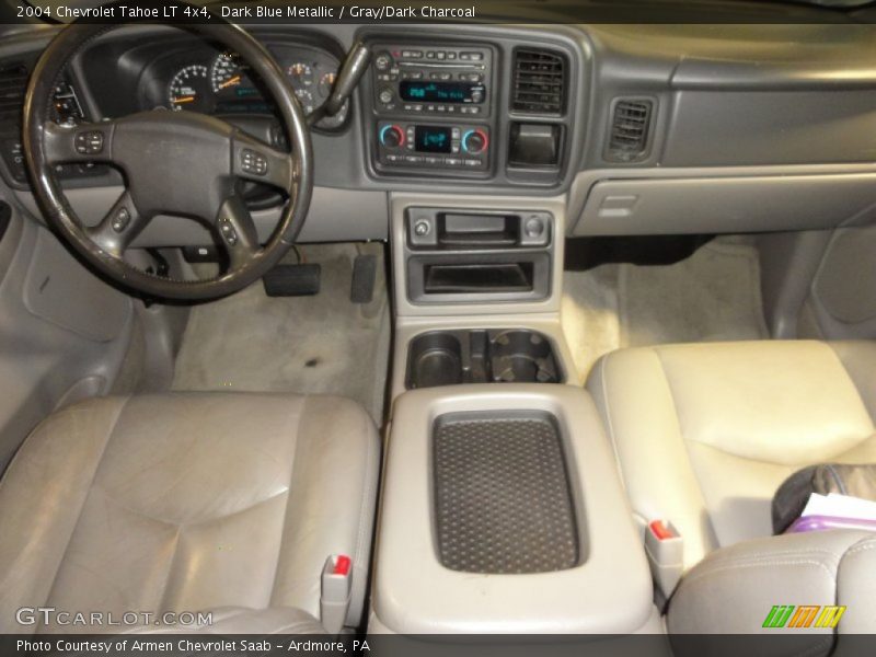 Dark Blue Metallic / Gray/Dark Charcoal 2004 Chevrolet Tahoe LT 4x4