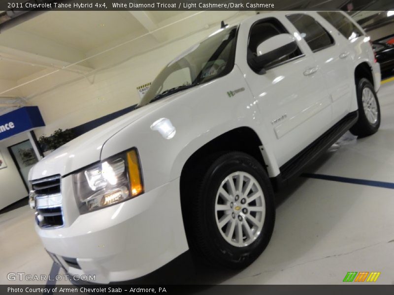 White Diamond Tricoat / Light Cashmere/Dark Cashmere 2011 Chevrolet Tahoe Hybrid 4x4