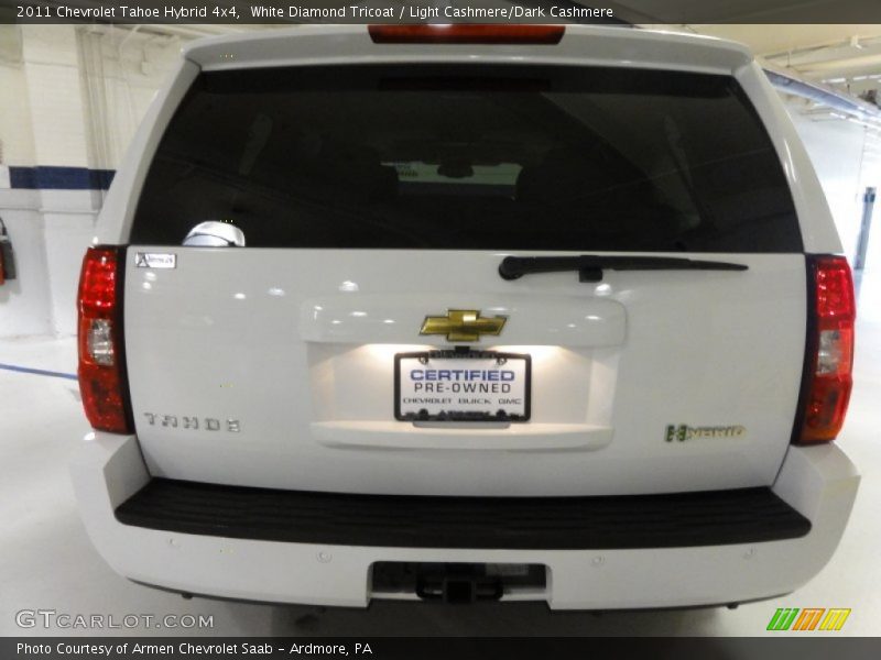 White Diamond Tricoat / Light Cashmere/Dark Cashmere 2011 Chevrolet Tahoe Hybrid 4x4