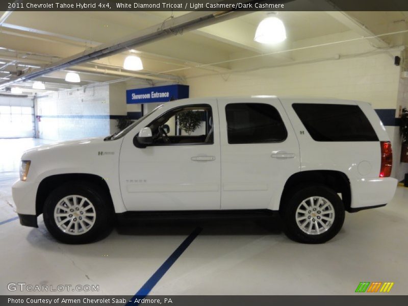 White Diamond Tricoat / Light Cashmere/Dark Cashmere 2011 Chevrolet Tahoe Hybrid 4x4