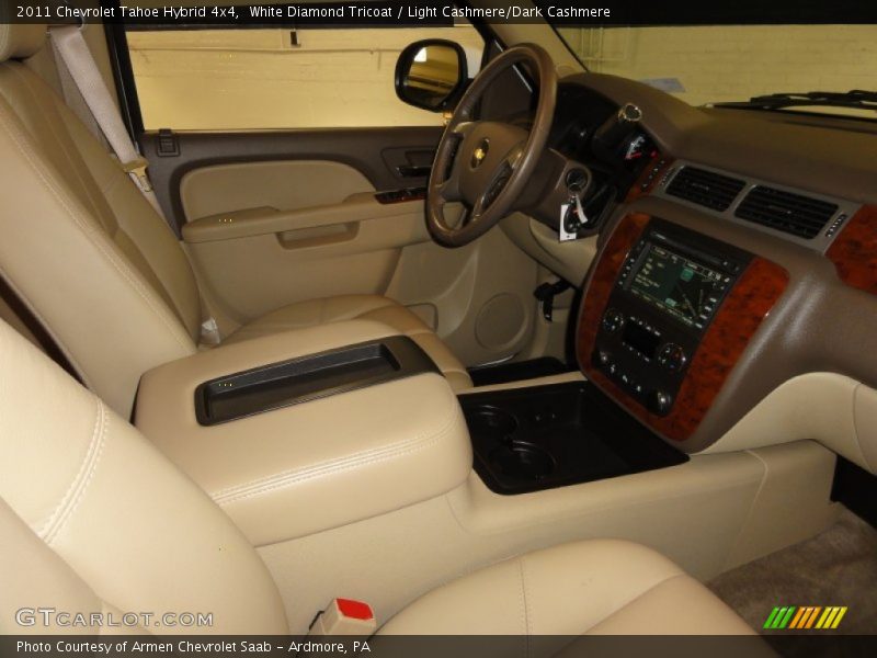 White Diamond Tricoat / Light Cashmere/Dark Cashmere 2011 Chevrolet Tahoe Hybrid 4x4