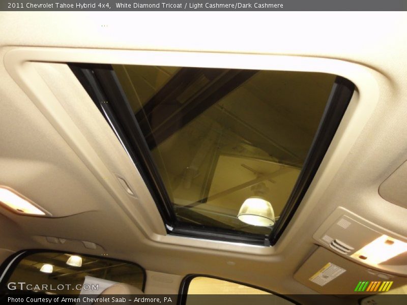 White Diamond Tricoat / Light Cashmere/Dark Cashmere 2011 Chevrolet Tahoe Hybrid 4x4