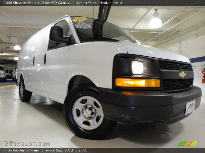 Summit White / Medium Pewter 2008 Chevrolet Express 1500 AWD Cargo Van