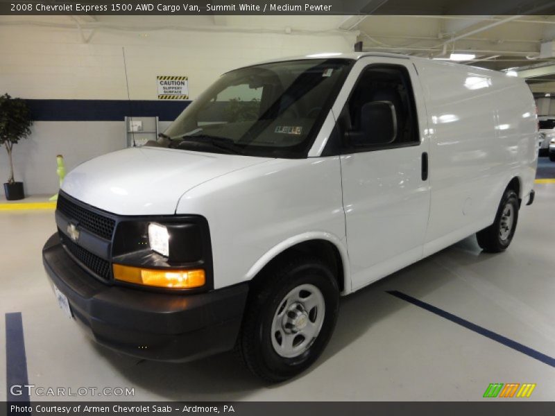 Summit White / Medium Pewter 2008 Chevrolet Express 1500 AWD Cargo Van