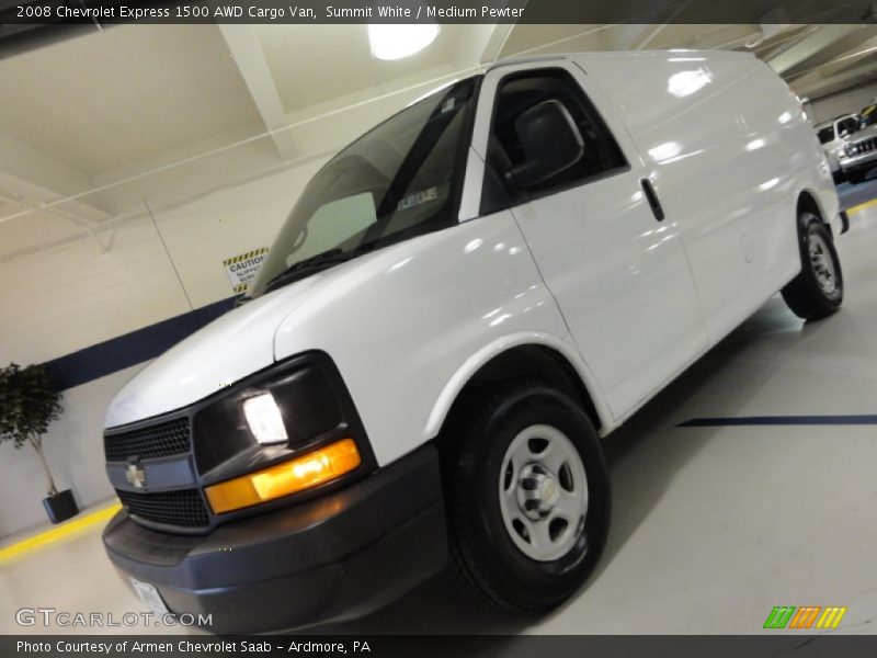 Summit White / Medium Pewter 2008 Chevrolet Express 1500 AWD Cargo Van