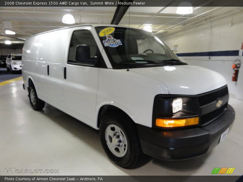 Summit White / Medium Pewter 2008 Chevrolet Express 1500 AWD Cargo Van