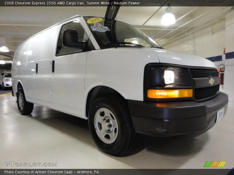 Summit White / Medium Pewter 2008 Chevrolet Express 1500 AWD Cargo Van