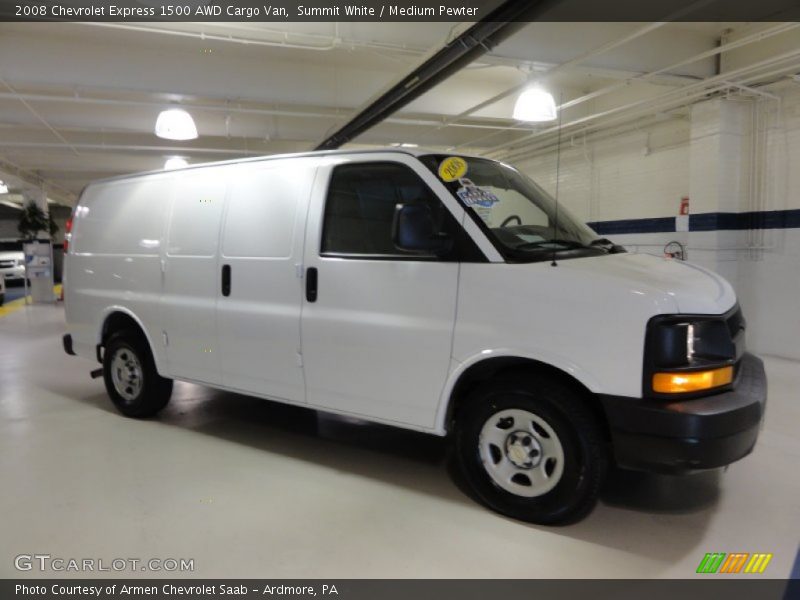 Summit White / Medium Pewter 2008 Chevrolet Express 1500 AWD Cargo Van