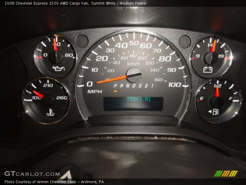  2008 Express 1500 AWD Cargo Van 1500 AWD Cargo Van Gauges