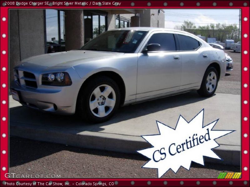Bright Silver Metallic / Dark Slate Gray 2008 Dodge Charger SE