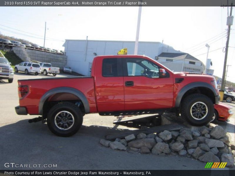 Molten Orange Tri Coat / Raptor Black 2010 Ford F150 SVT Raptor SuperCab 4x4