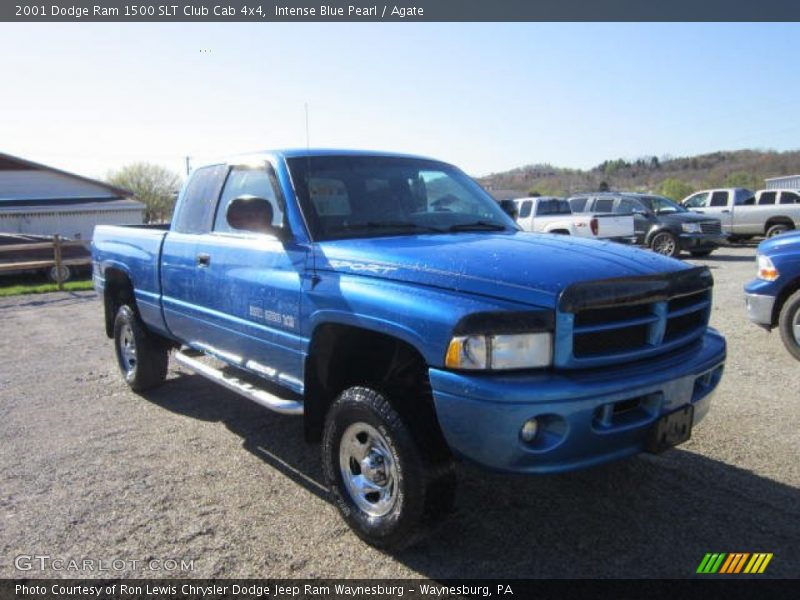 Intense Blue Pearl / Agate 2001 Dodge Ram 1500 SLT Club Cab 4x4