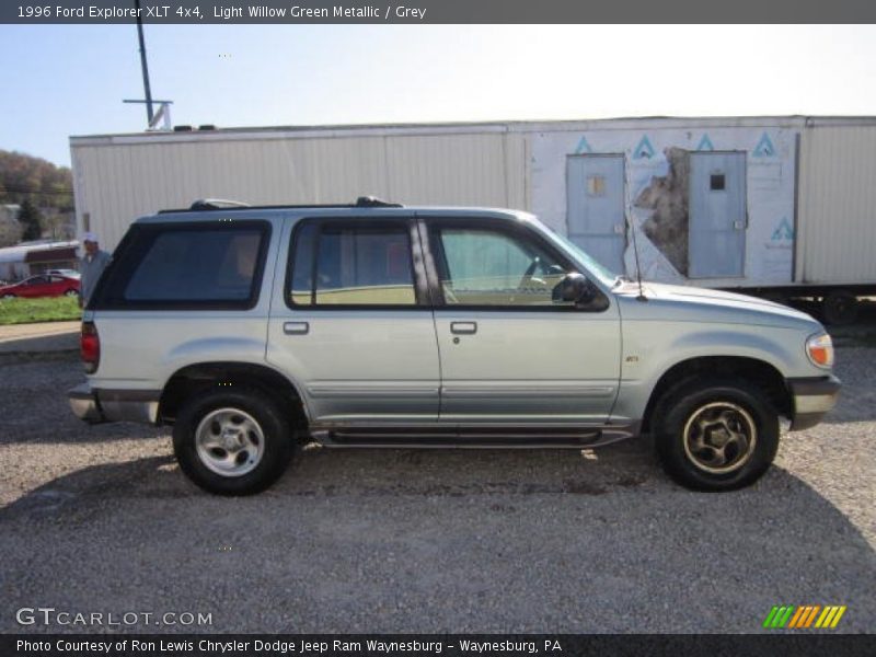 Light Willow Green Metallic / Grey 1996 Ford Explorer XLT 4x4