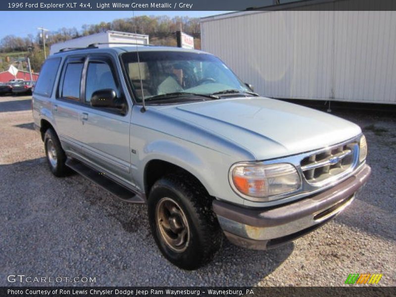 Light Willow Green Metallic / Grey 1996 Ford Explorer XLT 4x4