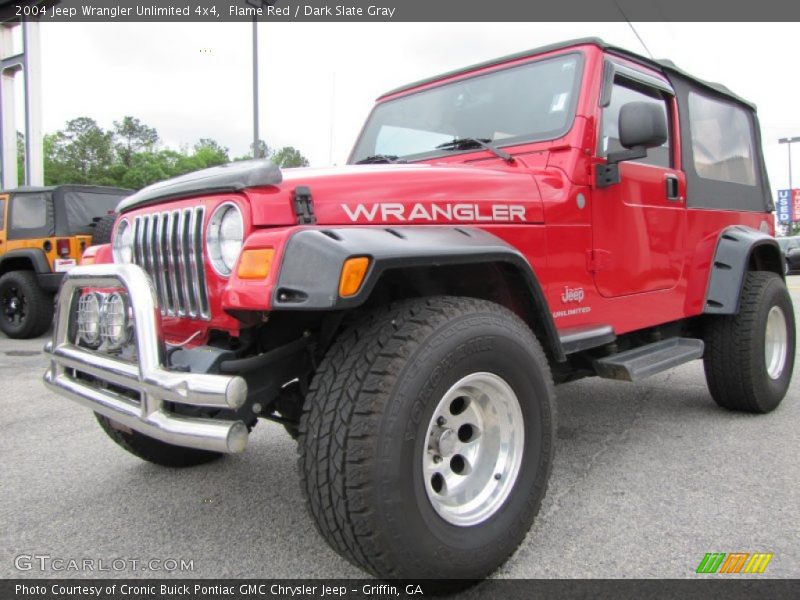 Flame Red / Dark Slate Gray 2004 Jeep Wrangler Unlimited 4x4