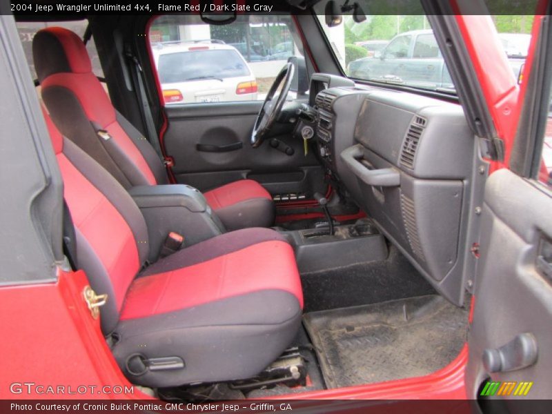 Flame Red / Dark Slate Gray 2004 Jeep Wrangler Unlimited 4x4