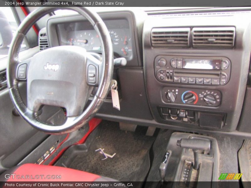 Flame Red / Dark Slate Gray 2004 Jeep Wrangler Unlimited 4x4