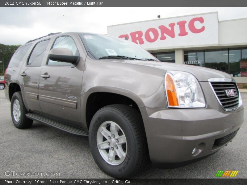 Mocha Steel Metallic / Light Tan 2012 GMC Yukon SLT