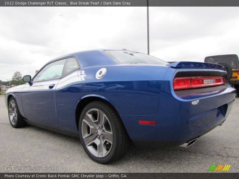 Blue Streak Pearl / Dark Slate Gray 2012 Dodge Challenger R/T Classic