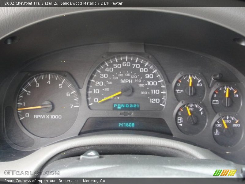 Sandalwood Metallic / Dark Pewter 2002 Chevrolet TrailBlazer LS