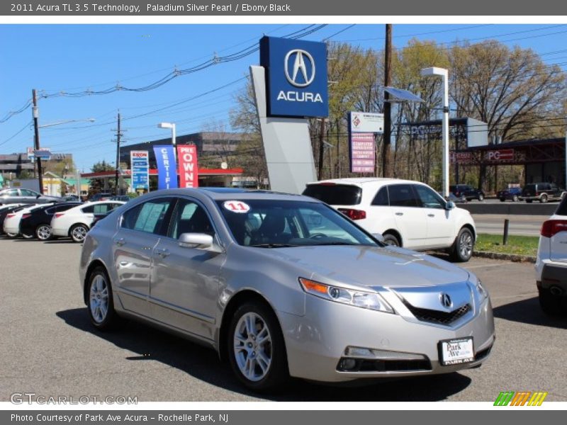 Paladium Silver Pearl / Ebony Black 2011 Acura TL 3.5 Technology