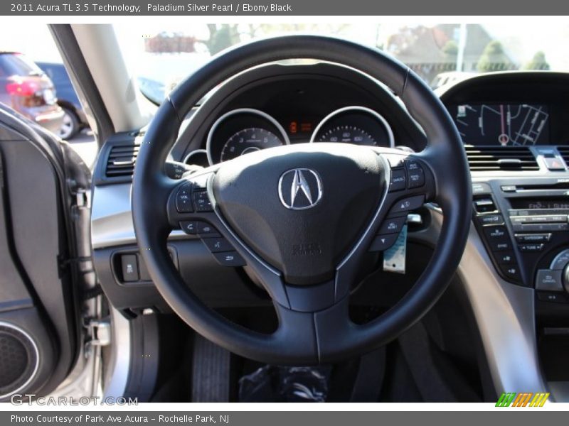 Paladium Silver Pearl / Ebony Black 2011 Acura TL 3.5 Technology