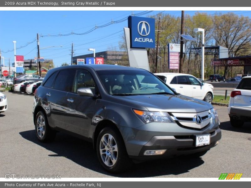 Sterling Gray Metallic / Taupe 2009 Acura MDX Technology