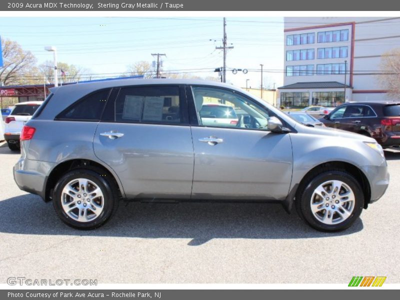 Sterling Gray Metallic / Taupe 2009 Acura MDX Technology