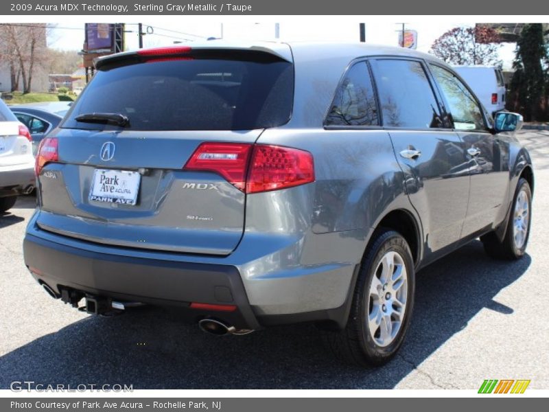 Sterling Gray Metallic / Taupe 2009 Acura MDX Technology